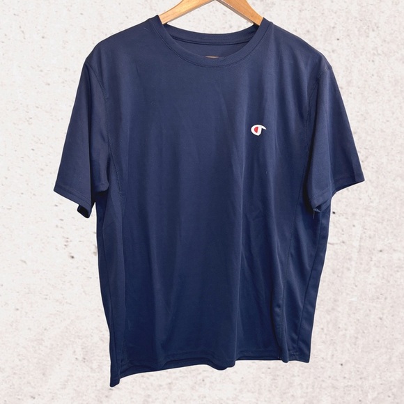 Champion Blue Short Sleeve Tee Classic Crew Neck - Picture 1 of 4